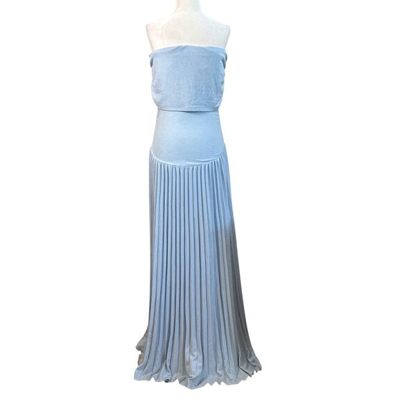 LIONESS Field Of Dreams Dress in Light Blue Small New Womens Long Maxi Gown - Picture 6 of 16